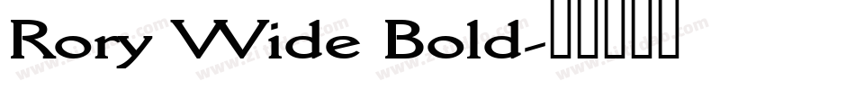 Rory Wide Bold字体转换